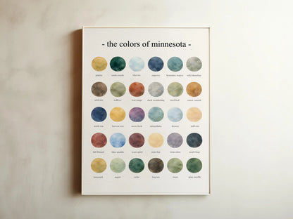 The Colors of Minnesota - Watercolor Print