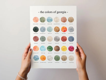 The Colors of Georgia - Watercolor Print