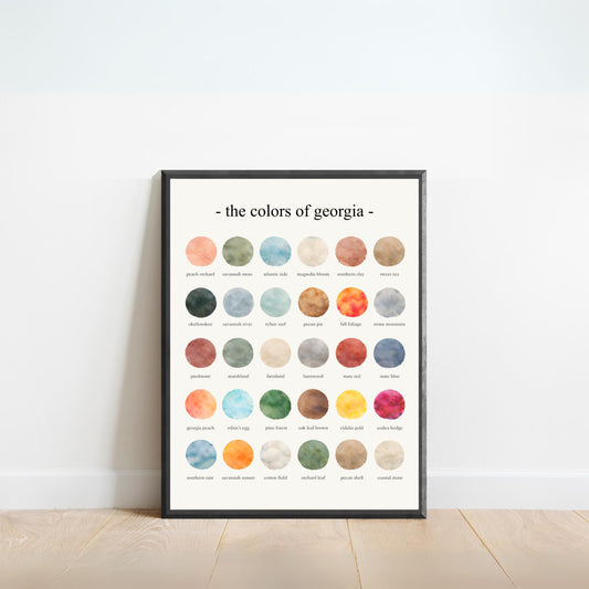 The Colors of Georgia - Watercolor Print