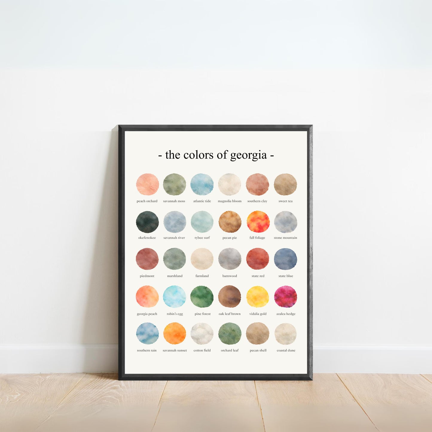 The Colors of Georgia - Watercolor Print
