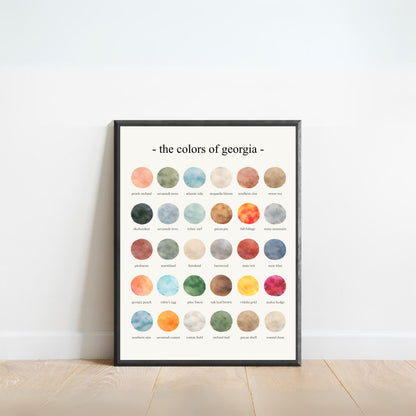 The Colors of Georgia - Watercolor Print