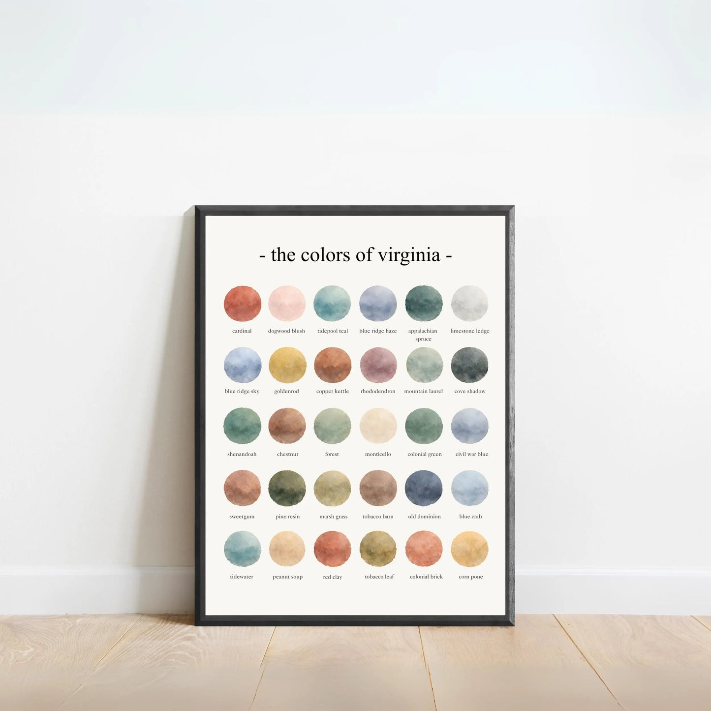 The Colors of Virginia - Watercolor Print