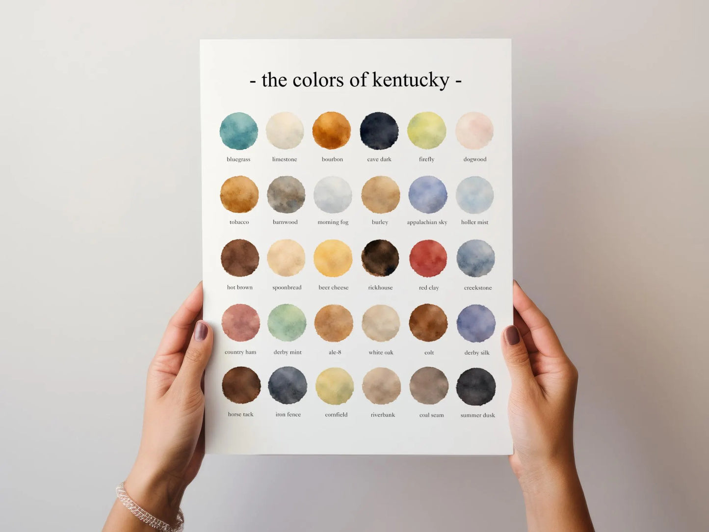 The Colors of Kentucky - Watercolor Print