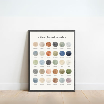 The Colors of Nevada - Watercolor Print