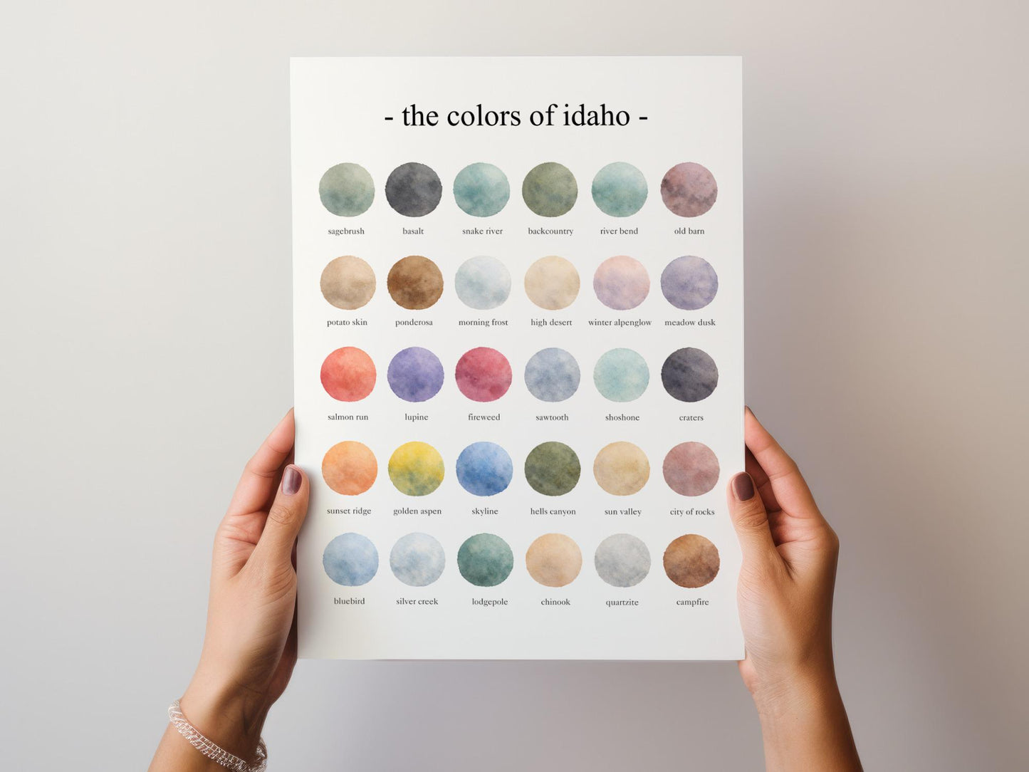 The Colors of Idaho - Watercolor Print
