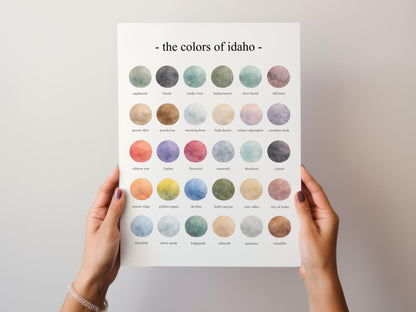 The Colors of Idaho - Watercolor Print