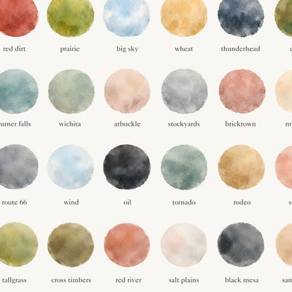 The Colors of Oklahoma - Watercolor Print