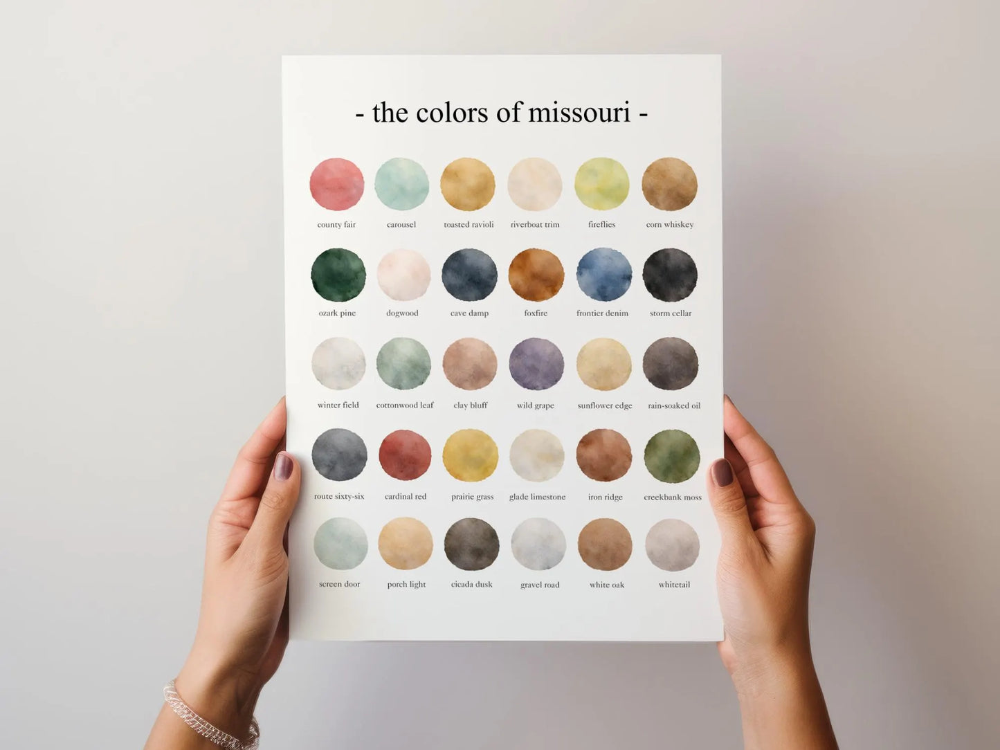 The Colors of Missouri - Watercolor Print