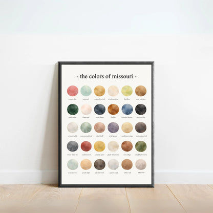The Colors of Missouri - Watercolor Print