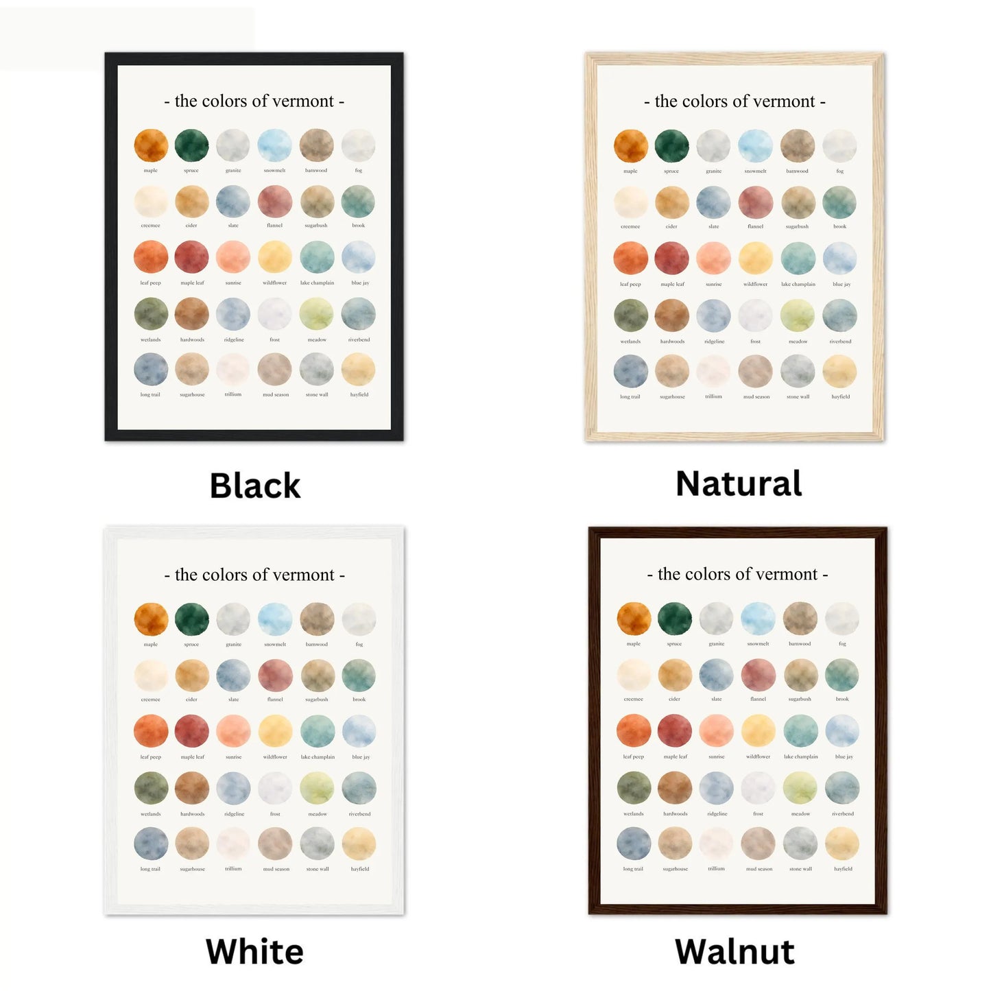 The Colors of Vermont - Watercolor Print