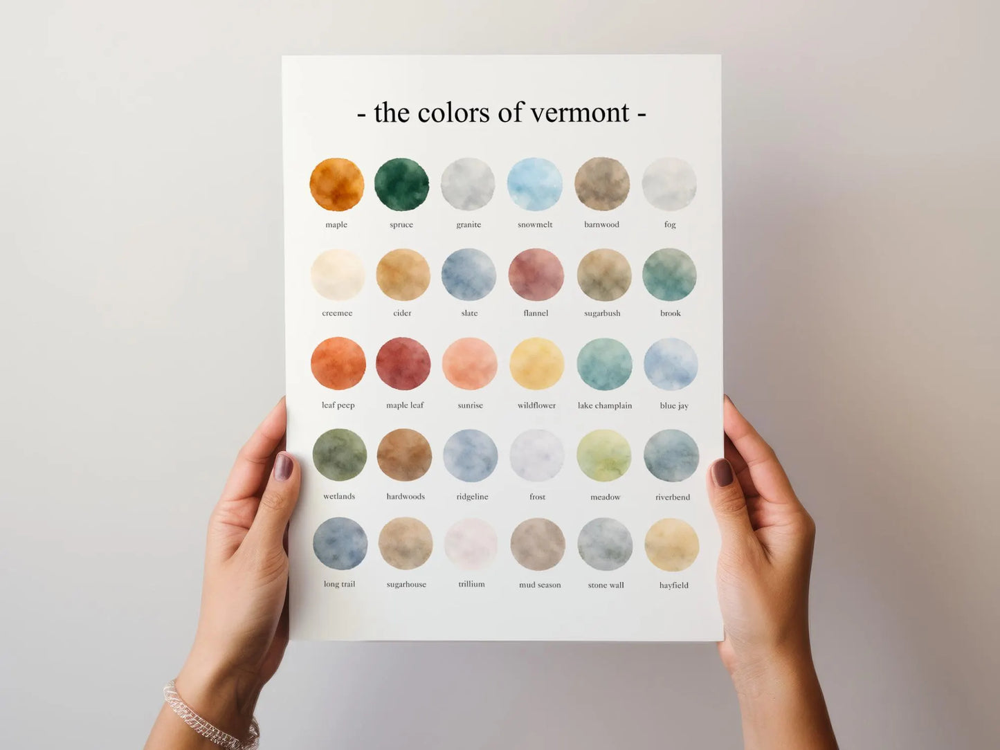 The Colors of Vermont - Watercolor Print