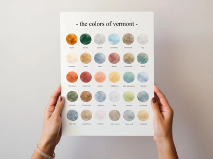 The Colors of Vermont - Watercolor Print