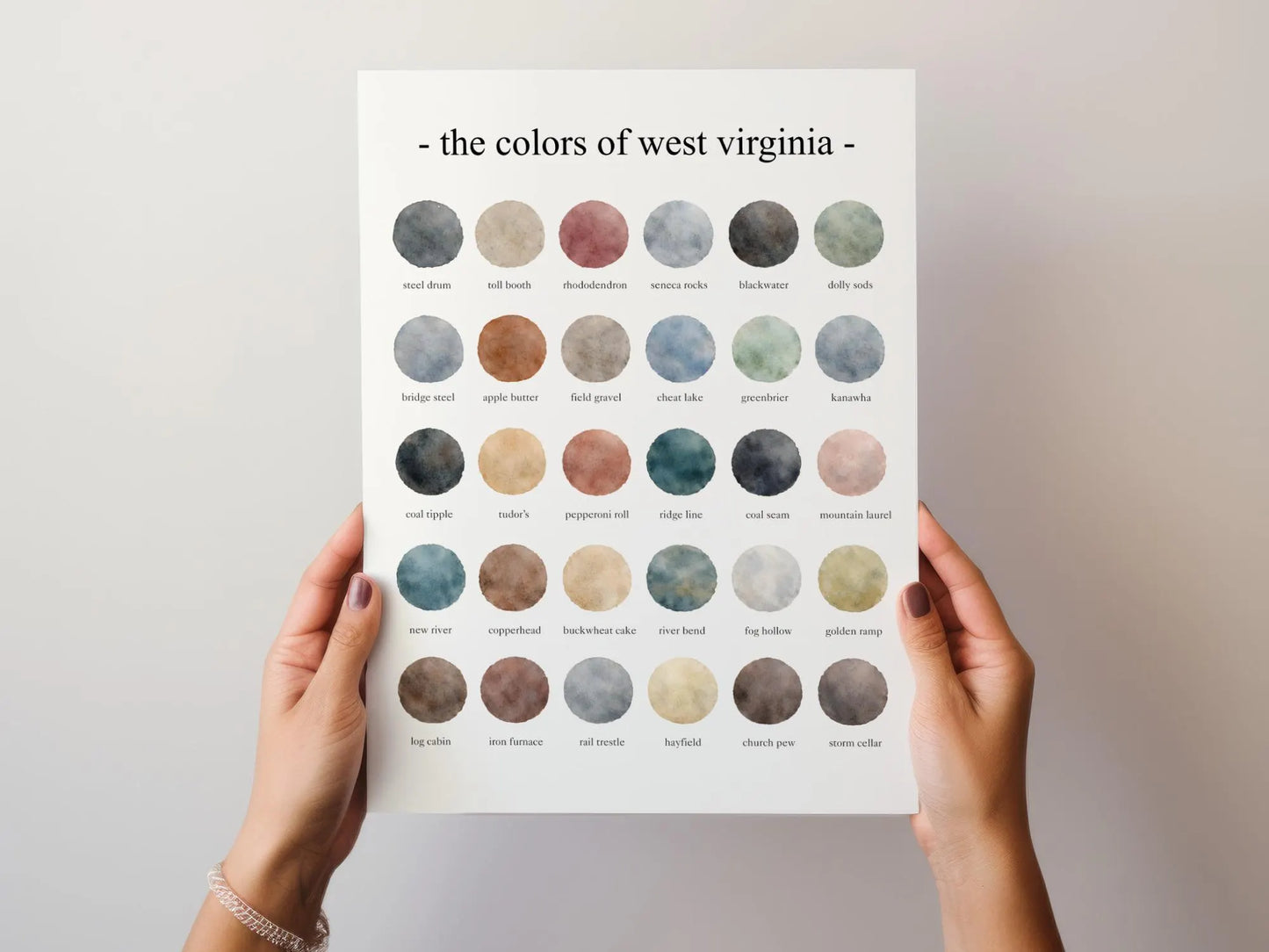 The Colors of West Virginia - Watercolor Print