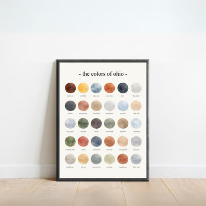 The Colors of Ohio - Watercolor Print