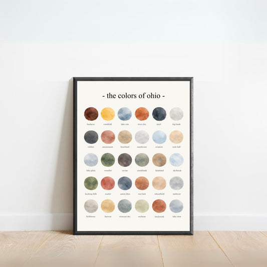 The Colors of Ohio - Watercolor Print
