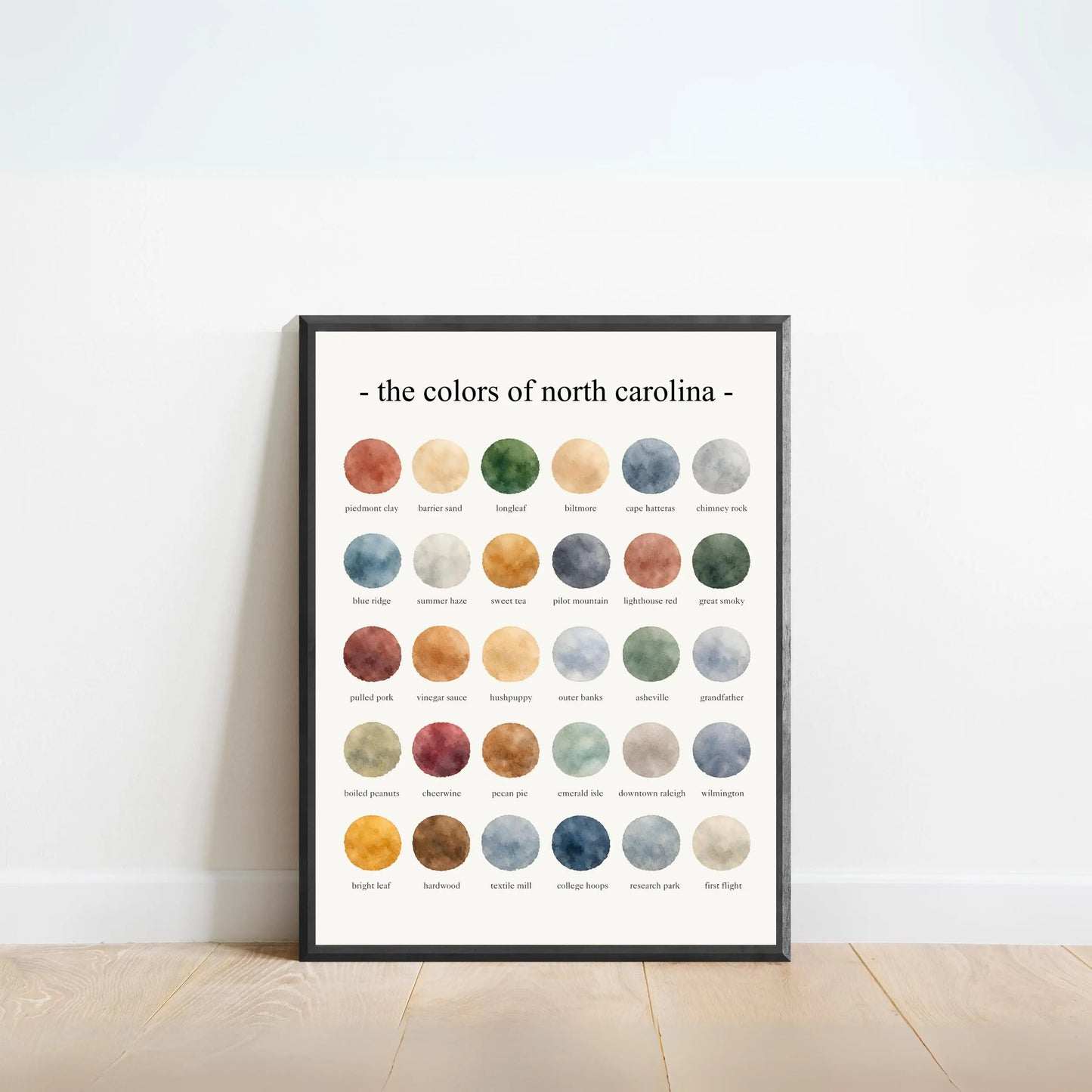 The Colors of North Carolina - Watercolor Print