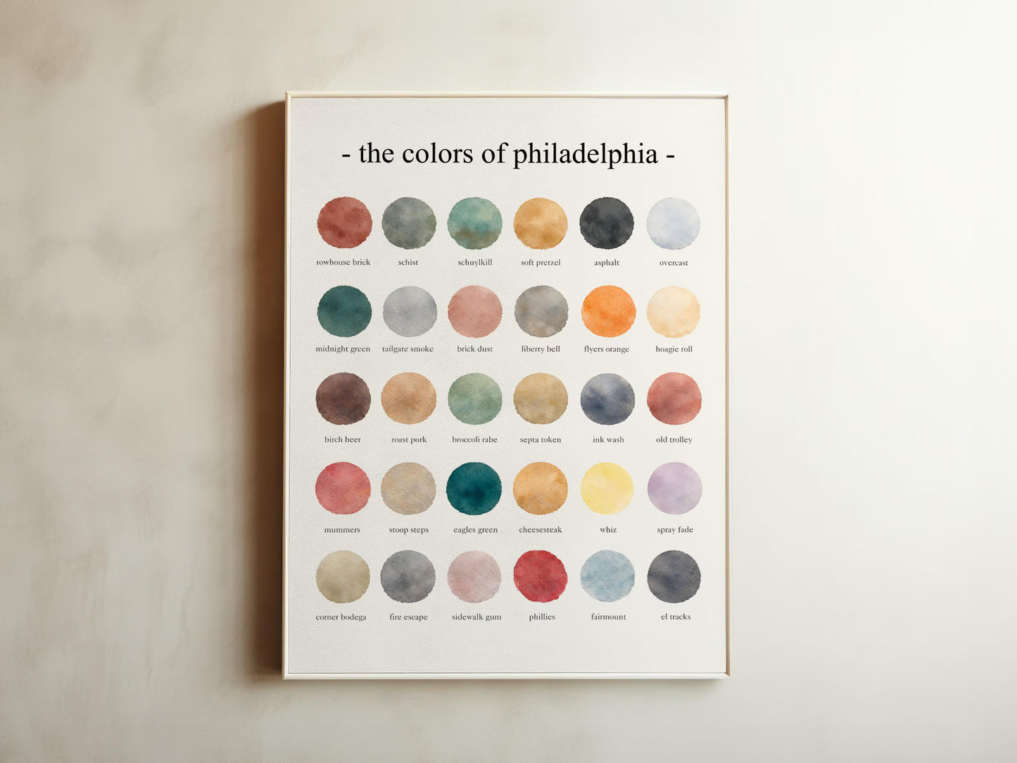 The Colors of Philadelphia  – Watercolor