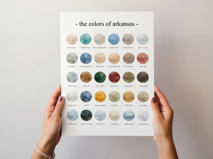 The Colors of Arkansas - Watercolor Print