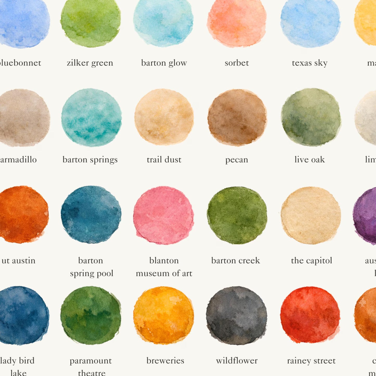 The Colors of Austin  – Watercolor