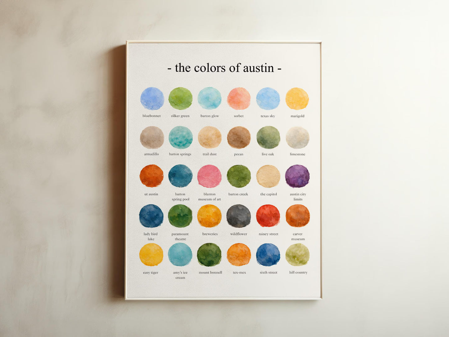 The Colors of Austin  – Watercolor