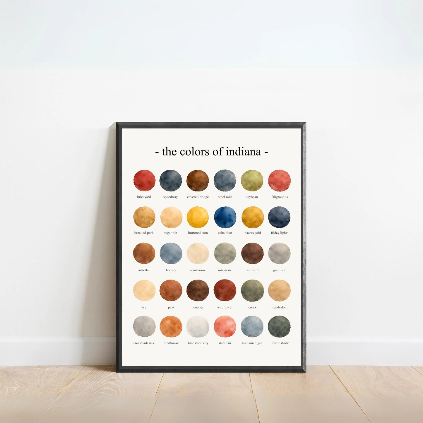 The Colors of Indiana - Watercolor Print
