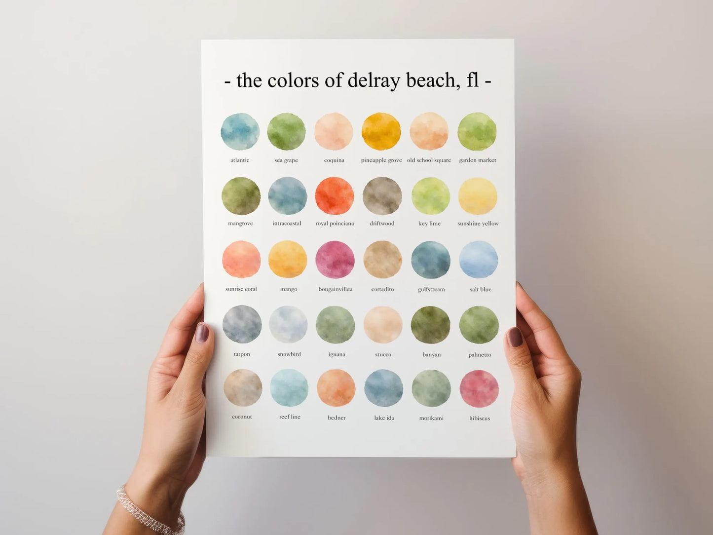 The Colors of Delray Beach, FL – Watercolor