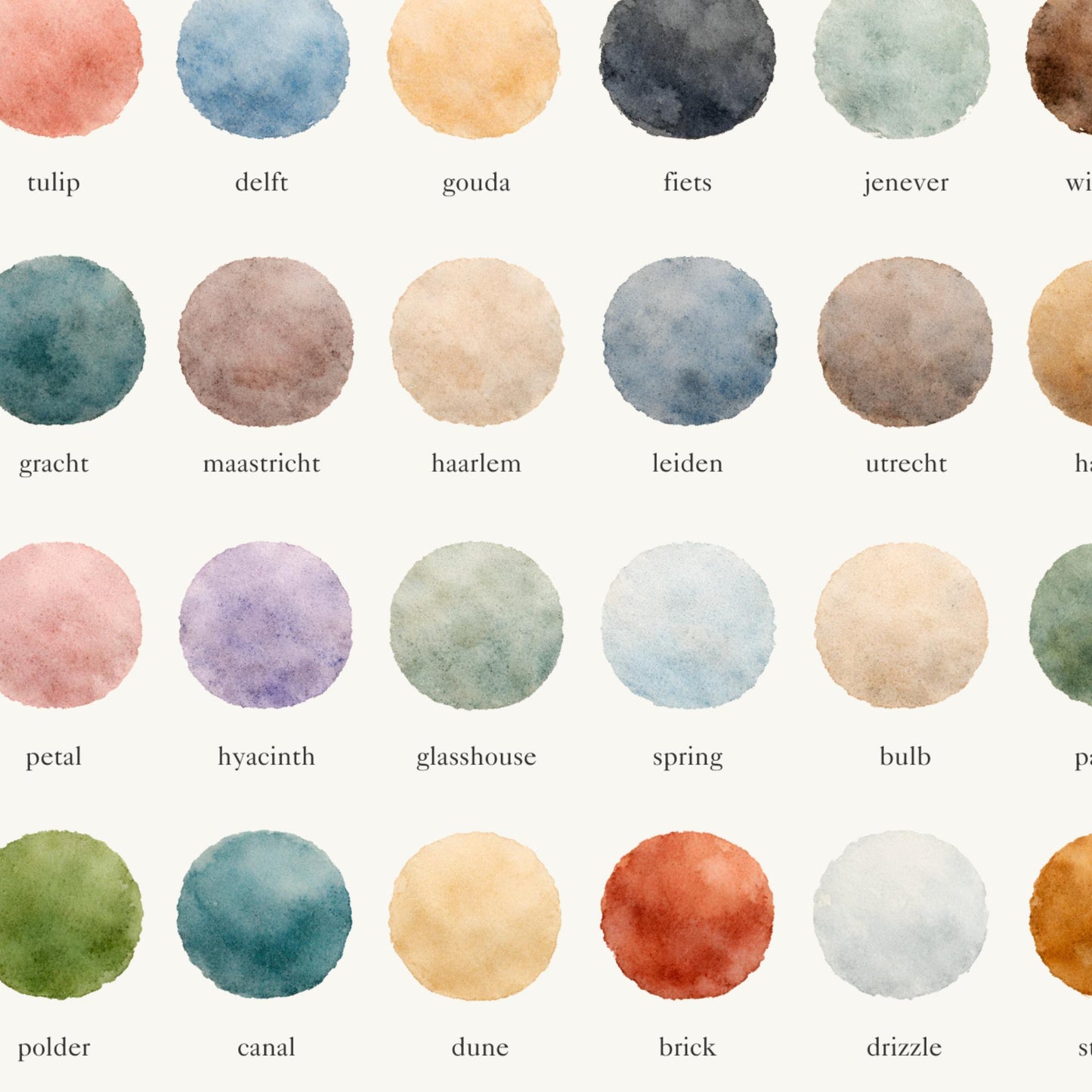 The Colours of Netherlands - Watercolor Print