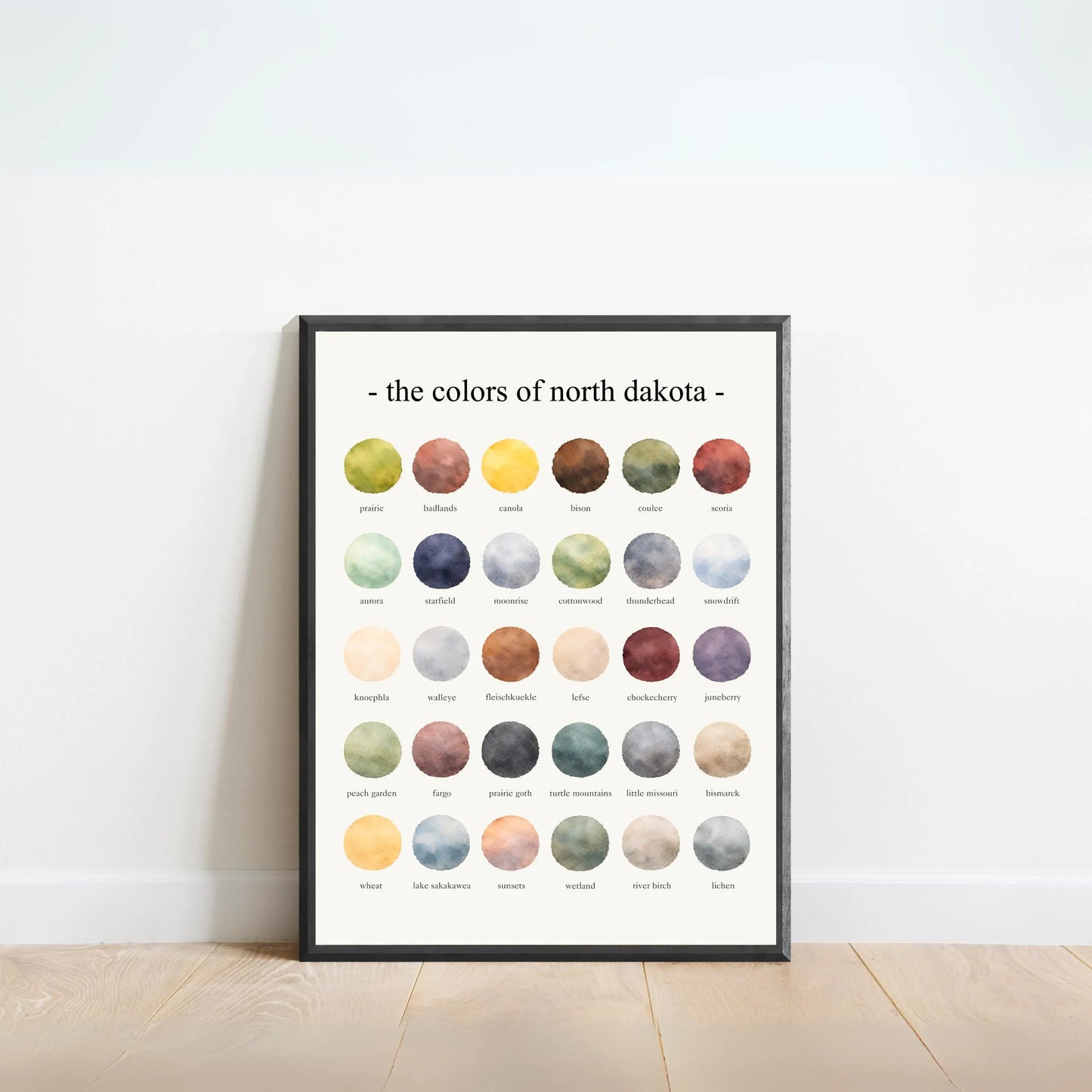 The Colors of North Dakota - Watercolor Print