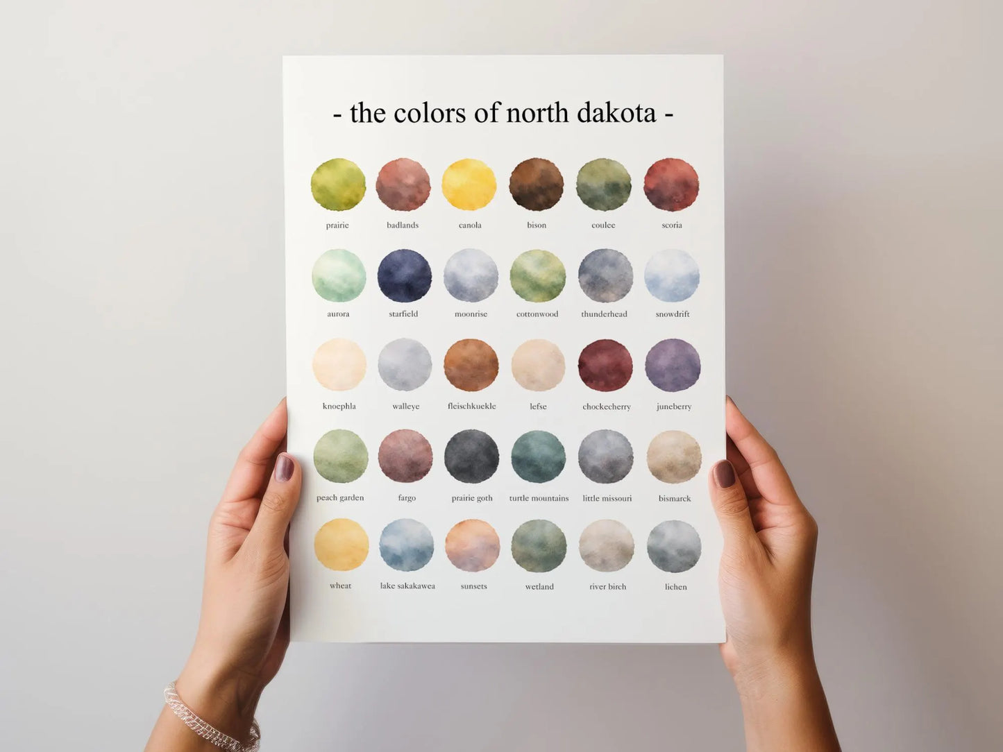 The Colors of North Dakota - Watercolor Print