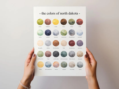 The Colors of North Dakota - Watercolor Print