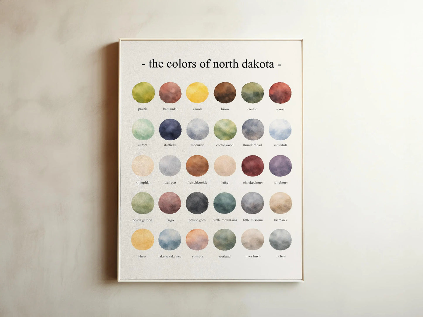 The Colors of North Dakota - Watercolor Print