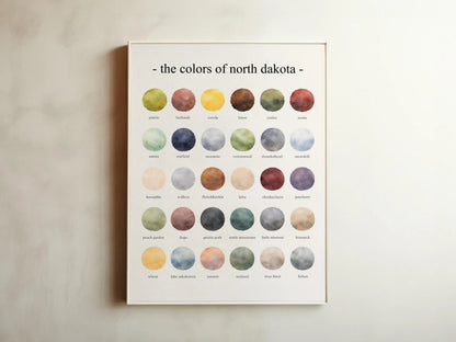 The Colors of North Dakota - Watercolor Print