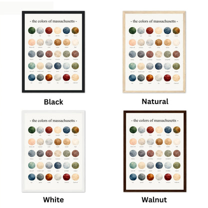 The Colors of Massachusetts - Watercolor Print