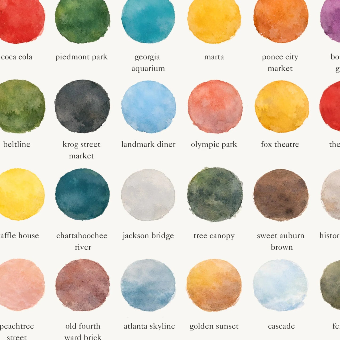 The Colors of Atlanta  – Watercolor