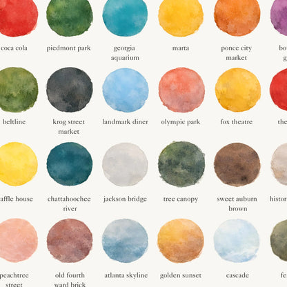 The Colors of Atlanta  – Watercolor
