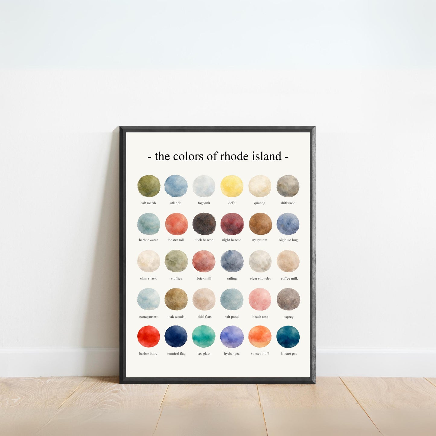 The Colors of Rhode Island - Watercolor Print