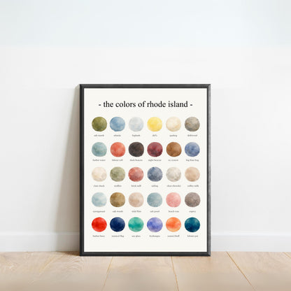 The Colors of Rhode Island - Watercolor Print