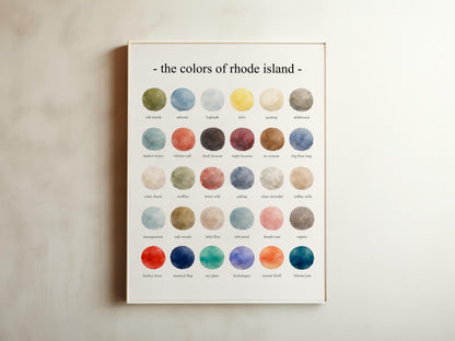 The Colors of Rhode Island - Watercolor Print