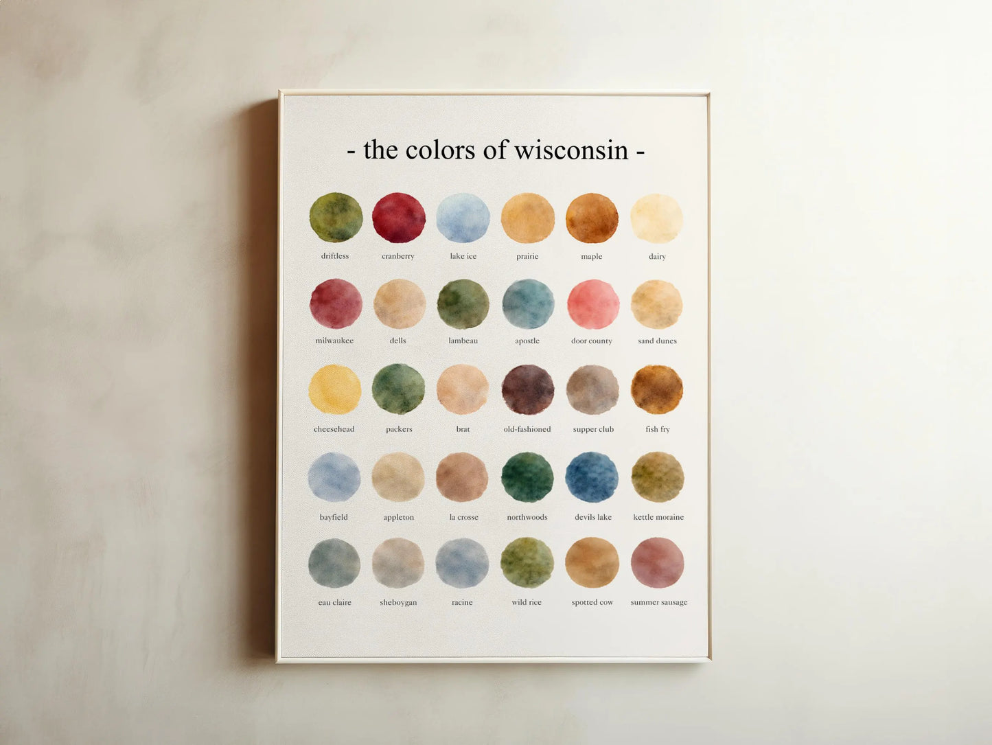 The Colors of Wisconsin - Watercolor Print