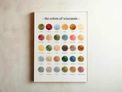 The Colors of Wisconsin - Watercolor Print