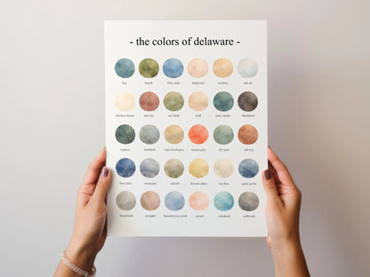 The Colors of Delaware - Watercolor Print