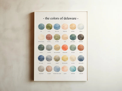 The Colors of Delaware - Watercolor Print