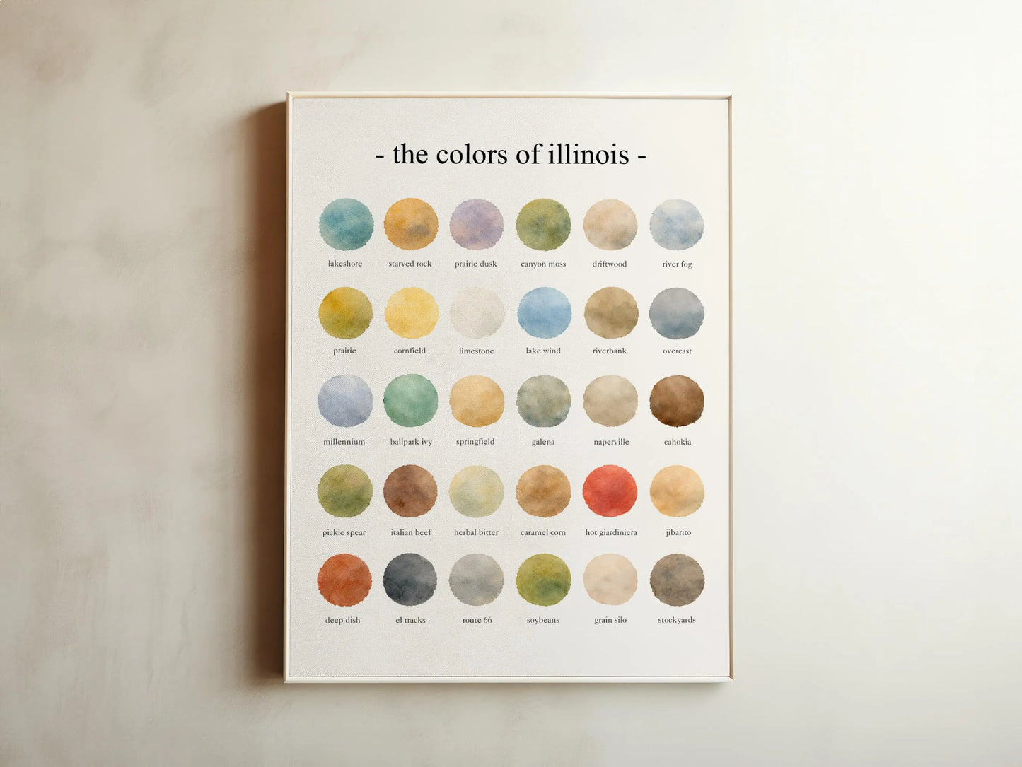 The Colors of Illinois - Watercolor Print