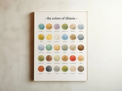 The Colors of Illinois - Watercolor Print