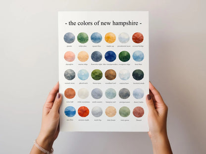 The Colors of New Hampshire - Watercolor Print