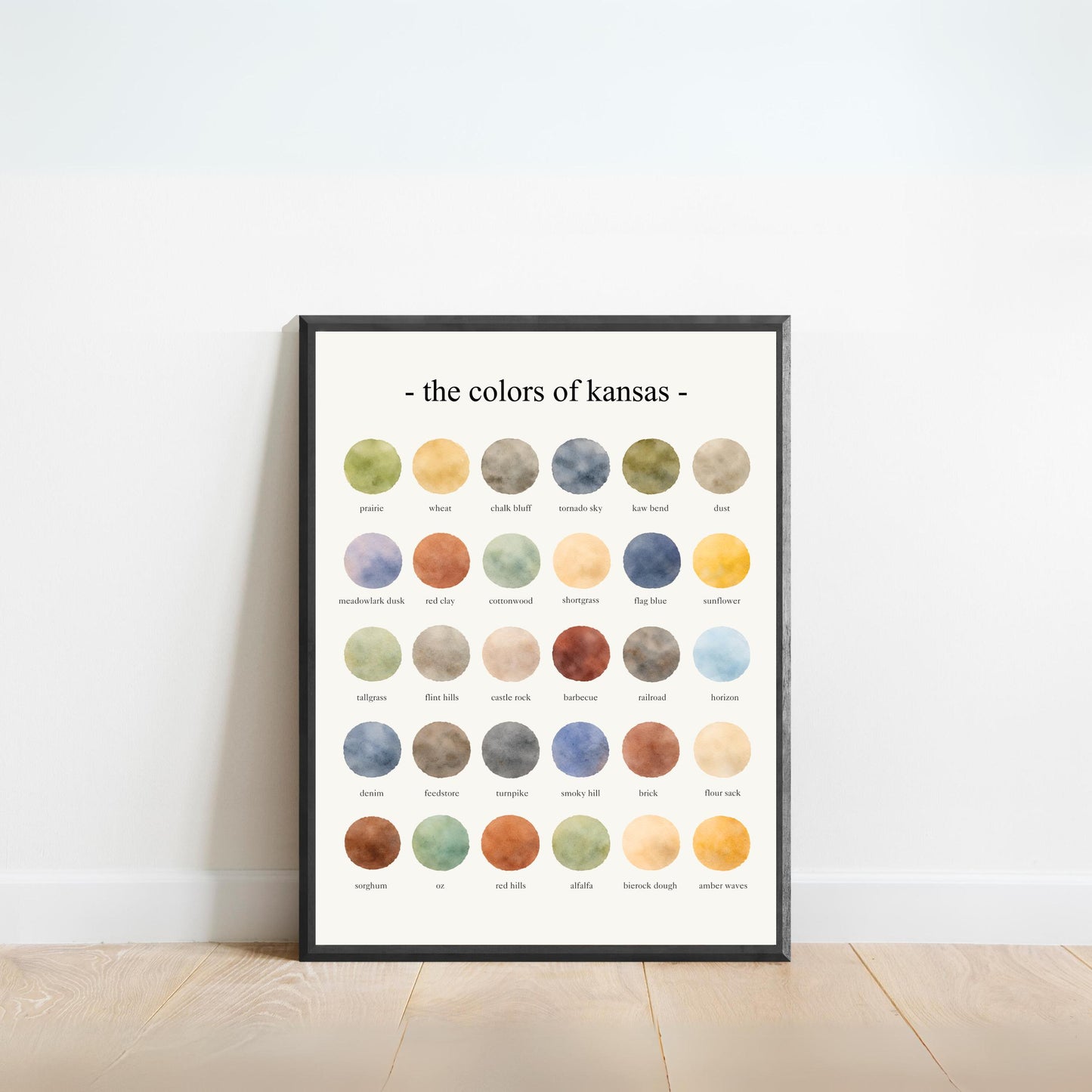 The Colors of Kansas - Watercolor Print