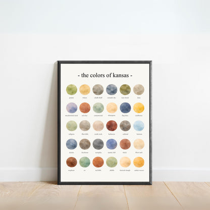 The Colors of Kansas - Watercolor Print
