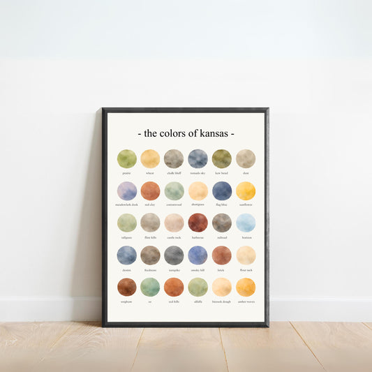 The Colors of Kansas - Watercolor Print