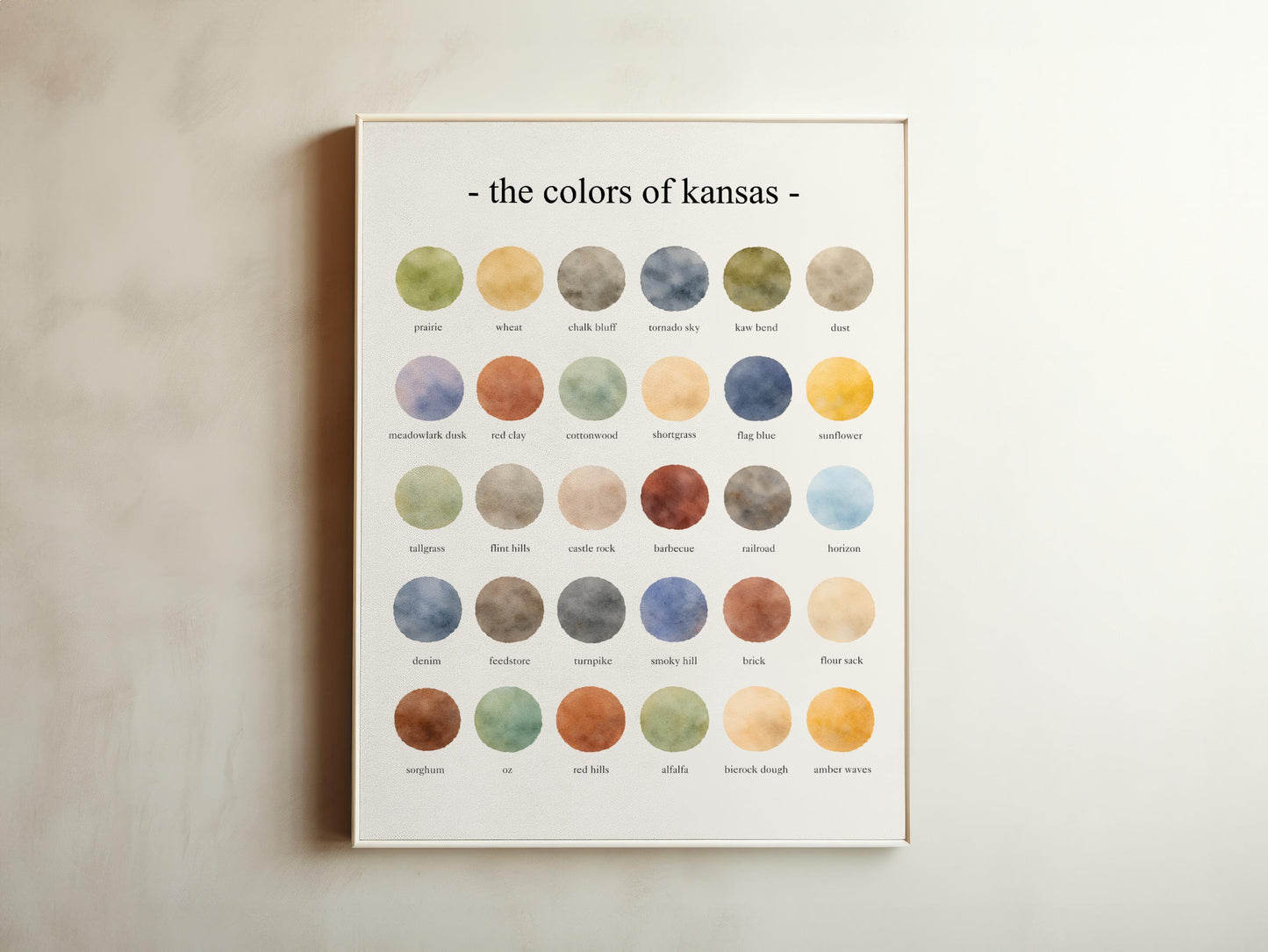 The Colors of Kansas - Watercolor Print