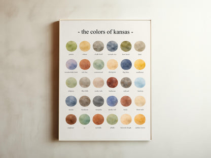 The Colors of Kansas - Watercolor Print